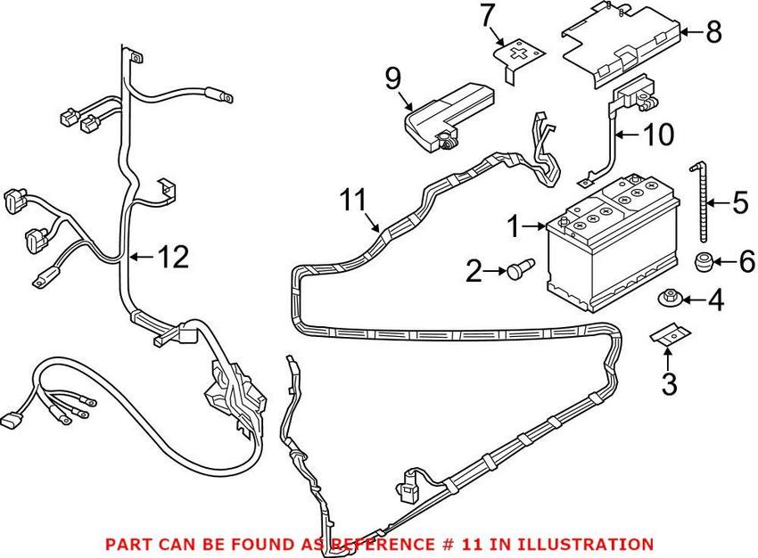 Audi Battery Cable 4G0971225K